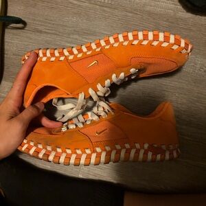 nike x jacquemus j force 1 low men 7 women 8.5 orange